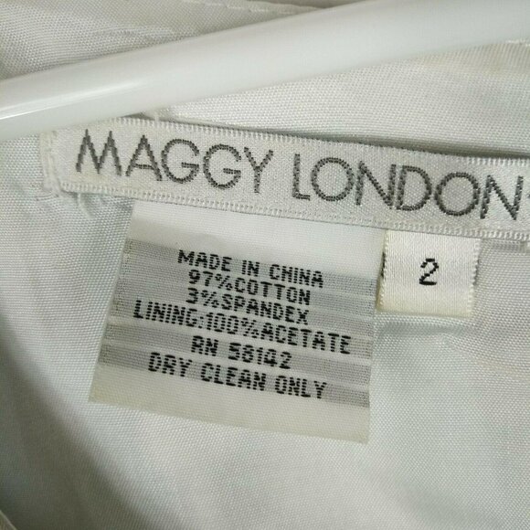 Maggy London Midi Sheath Dress Ikat Print Abstract Art Size 2 Sleeveless Pockets - Picture 3 of 8